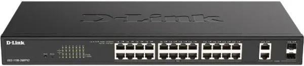 D-LINK SWITCH 26 PUERTOS 10/100/1Gbit PoE MAX POWER + 2 SFP