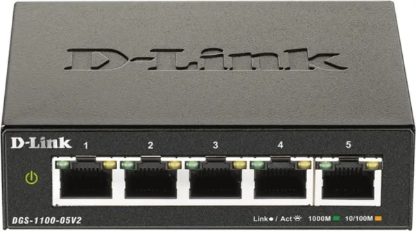 D-LINK SWITCH 5 PUERTOS 10/100/1Gbit EASYSMART