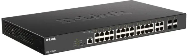 D-LINK SWITCH 24 PUERTOS 10/100/1Gbit w/4 Combo 1000BaseT/SFP PoE
