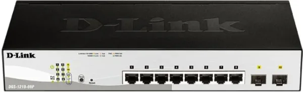 D-LINK SWITCH 8 PUERTOS 10/100/1Gbit w/2 Combo 1000BaseT/SFP PoE