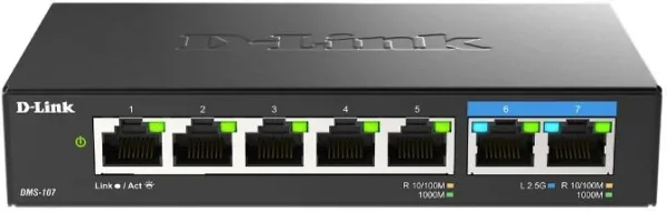 D-LINK SWITCH 7 PUERTOS 10/100/1Gbit w/2 PUERTOS 2.5G MULTI-GIGABIT