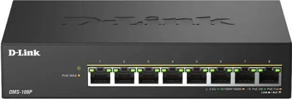 D-LINK SWITCH 8 PUERTOS 10/100/1Gbit/2.5G MULTI-GIGABIT PoE++