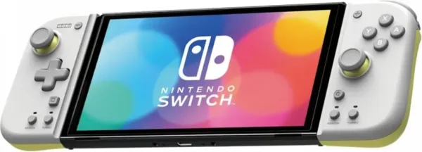 Splitpad hori compact blanco - amarillo para nintendo switch