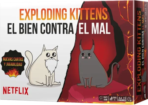 Juego de mesa exploding kittens el bien contra el mal edad recomendada 7 años