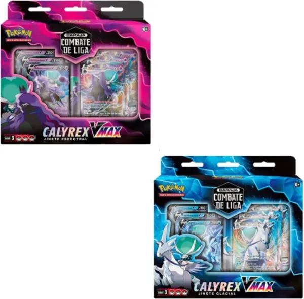 Juego de cartas pokemon tcg barajas de combate calyrex vmax 6 unidades inglés