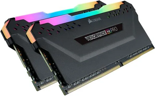 DDR4 16 GB(2X8KIT) 3200 VENGEANCE PRO BLACK RGB LED CORSAIR