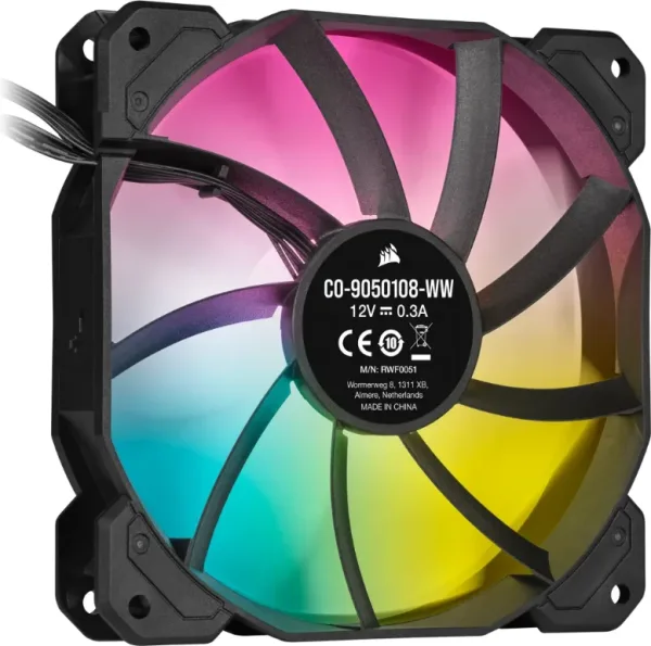 VENTILADOR AUXILIAR SP120 RGB ELITE 120MM BLACK SINGLE PACK CORSAIR