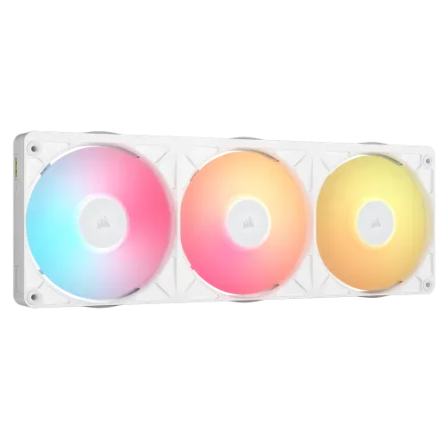 Ventilador Caja Corsair Rx Ii RGB Series Icue Link Rx360 Ii Unified Frame RGB White With Icue Link System Hub 360Mm RGB Fan Triple Fan Co-9051060-Ww