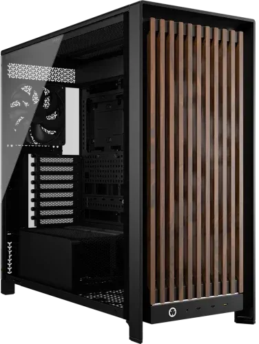 Corsair FRAME 5000D WOOD RS Midi Tower Negro, Nuez