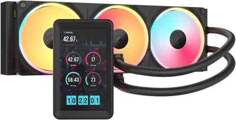 Venti. CPU Corsair Icue Link Titan Ii 360 Ultra Lx LCD 360Mm Radiator Liquid CPU Cooler Cw-9061057-Ww