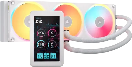Venti. CPU Corsair Icue Link Titan Ii 360 Ultra Lx LCD White 360Mm Radiator Liquid CPU Cooler Cw-9061058-Ww