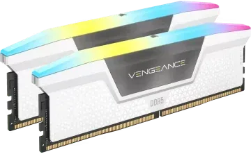 Memoria Corsair DDR5 32GB 2X16GB Pc6000 Vengeance RGB Blanca Cmh32Gx5M2D6000Z38W