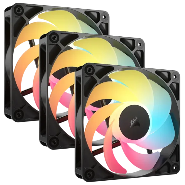 VENTILADOR AUXILIAR RS120R A-RGB 120MM BLACK TRIPLE PACK CORSAIR