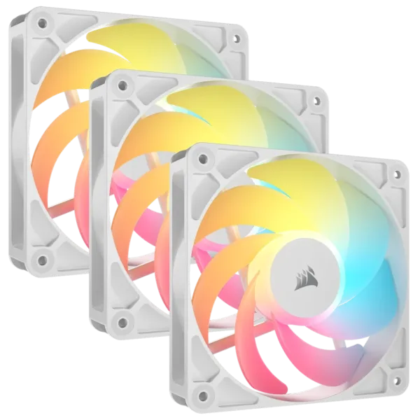 VENTILADOR AUXILIAR RS120R A-RGB 120MM WHITE TRIPLE PACK CORSAIR