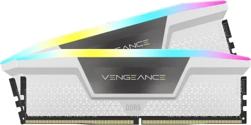 MEMORIA CORSAIR DDR5 32GB 2X16GB PC6000 VENGEANCE RGB BLANCA CMH32GX5M2B6000Z30W