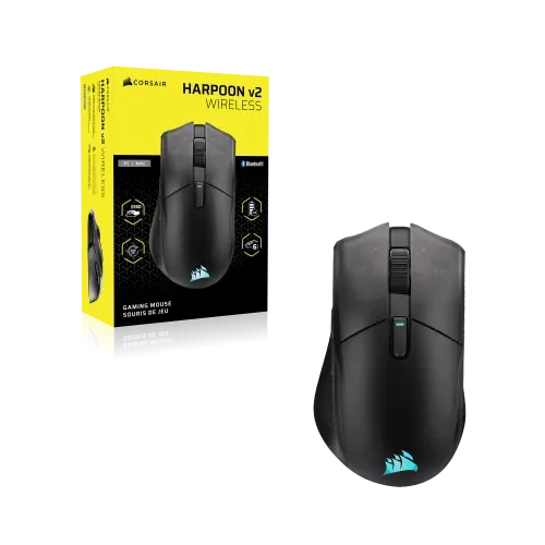 Raton Corsair Gaming Harpoon V2 Wireless RGB Negro Ch-9311110-Ww