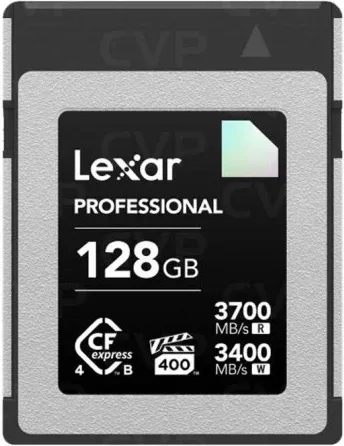 LEXAR 128GB PROFESSIONAL CFEXPRESS 4.0 TYPE-B CARD, UP TO 3700MB/S READ 3400MB/S WRITE. VPG 400