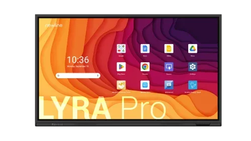 Newline Monitor Internativo Lyra Pro (Tt-6523Qa) 65",Android 13, Google Edla, Multi Usuario, Altavoces 2X20W, WiFi 6 + Bl, USB-C 65W, 8GB y 128GB, 20 Pt, 4K, Newline Apps, Ops Pc Opcional, 3 Años de Garantia On Site