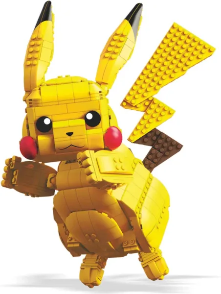 Figura mattel mega construx build pokemon jumbo pikachu 825 pcs