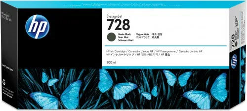 HP Cartucho de tinta DesignJet 728 negro mate de 300 ml