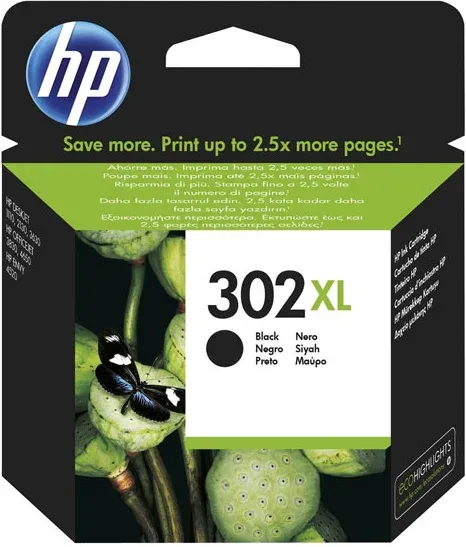 CARTUCHO TINTA NEGRO HP 302 XL (F6U68AE)
