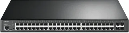 TP-Link TL-SG3452XP JetStream PoE Switch Gestionado L2+ Gigabit Ethernet (10/100/1000) Energía sobre Ethernet (PoE) 1U Negro