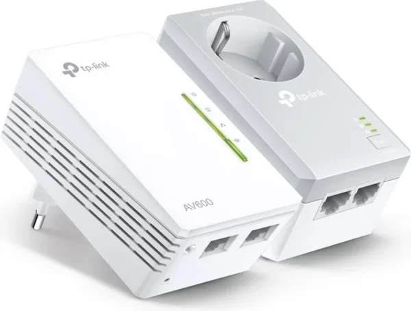 Tp-Link Kit Powerline Wi-Fi Av600, Qualcomm, 300Mbps en 2.4Ghz, 600Mbps Powerline, Homeplug Av, 2 Puertos 10/100Mbps, Wi-Fi Clone, Twin Pack ( 1* Tl-Pa4020P & 1* (Tl-Wpa4220) Tl-Wpa4226 Kit