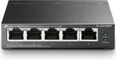 Switch TP-Link TL-SG1005P V2 5 Puertos/ RJ-45 10/100/1000 PoE