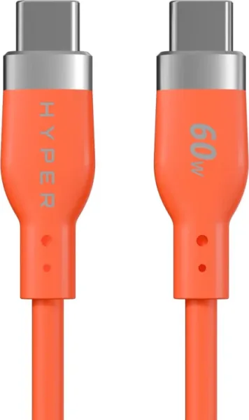 Hyperjuice Flex USB-C Silicone Charging Cable - Orange