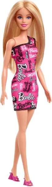 Muñeca barbie mattel 65 aniversario vestido logo