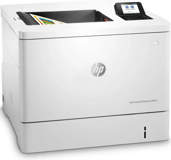 Impresora Láser Color HP LaserJet Enterprise M554DN Dúplex/ Blanca