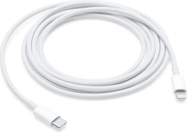 Cable usb tipo c a lightning apple 2m - macho - macho - blanco