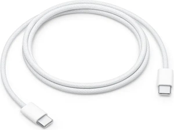 Cable USB tipo c apple 1m - macho - macho - blanco
