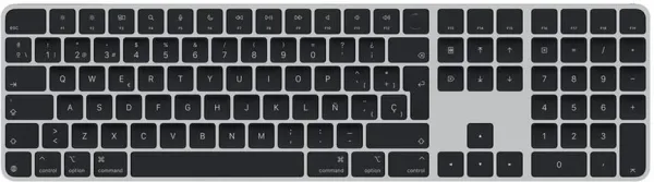 Teclado apple magic keyboard inalambrico touch id + numerico teclas negras
