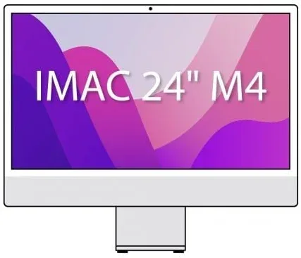 Apple iMac 24" Retina 4,5K / M4 10-Core CPU/ 16Gb/ 256Gb SSD/ 10-Core GPU/ Cristal Nanotexturizado/ Plata