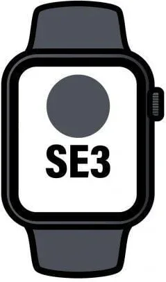 Apple Watch SE3/ GPS/ 40mm/ Caja de Aluminio Medianoche/ Correa Deportiva Negra S/M
