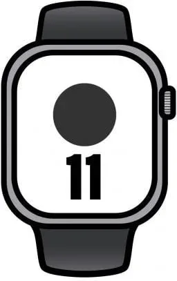 Apple Watch Series 11/ GPS/ 42mm/ Gris espacial/ Correa Deportiva Negra (M/L)
