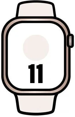 Apple Watch Series 11/ GPS/ 42mm/ Oro Rosa/ Correa Deportiva Rosa rubor (S/M)