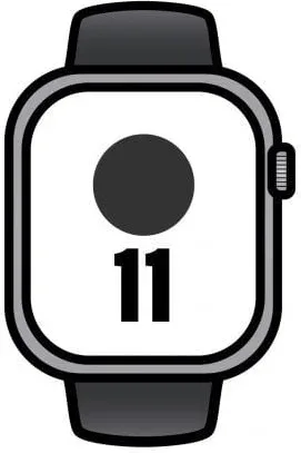 Apple Watch Series 11/ GPS/ 46mm/ Gris Espacial/ Correa Deportiva Negra (M/L)