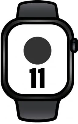 Apple Watch Series 11/ GPS/ 42mm/ Negro Azabache/ Correa Deportiva Negra (S/M)