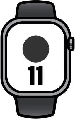 Apple Watch Series 11/ GPS/ Cellular/ 42mm/ Gris Espacial/ Correa Deportiva Negra (M/L)
