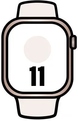 Apple Watch Series 11/ GPS/ Cellular/ 42mm/ Oro Rosa/ Correa Deportiva Rosa Rubor (S/M)