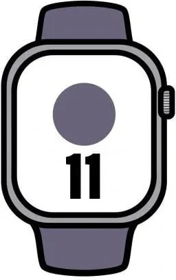 Apple Watch Series 11/ GPS/ Cellular/ 42mm/ Plata/ Correa Deportiva Púrpura (S/M)