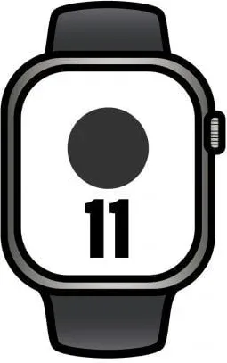 Apple Watch Series 11/ GPS/ Cellular/ 42mm/ Titanio Natural/ Correa Deportiva Negra (M/L)