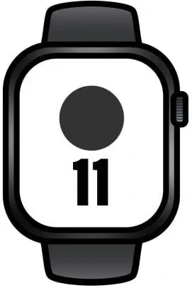 Apple Watch Series 11/ GPS/ Cellular/ 46mm/ Caja de Aluminio Negra/ Correa Deportiva Negra M/L