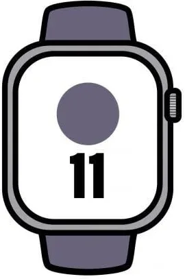 Apple Watch Series 11/ GPS/ Cellular/ 46mm/ Aluminio Plata/ Correa Deportiva Niebla Lila S/M