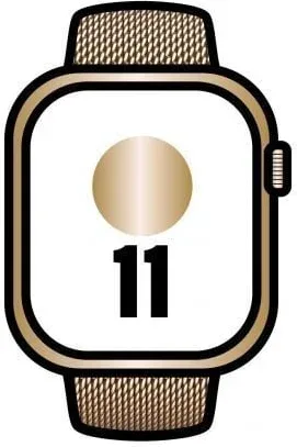 Apple Watch Series 11/ GPS/ Cellular/ 46mm/ Titanio Dorado/ Correa Milanese Dorada Loop M/L