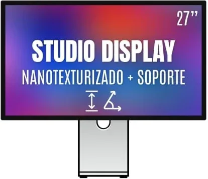 Apple Studio Display 27"/ Cristal Nano texturizado/ Soporte con altura e inclinación ajustable