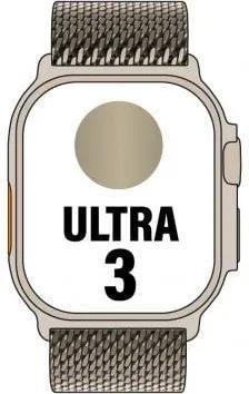 Apple Watch Ultra 3/ GPS/ Cellular/ 49mm/ Caja de Titanio Natural/ Correa Milanese S
