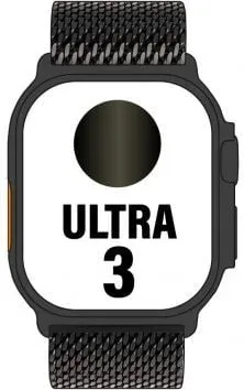 Apple Watch Ultra 3/ GPS/ Cellular/ 49mm/ Caja Titanio Negro/ Correa Milanese Negra S